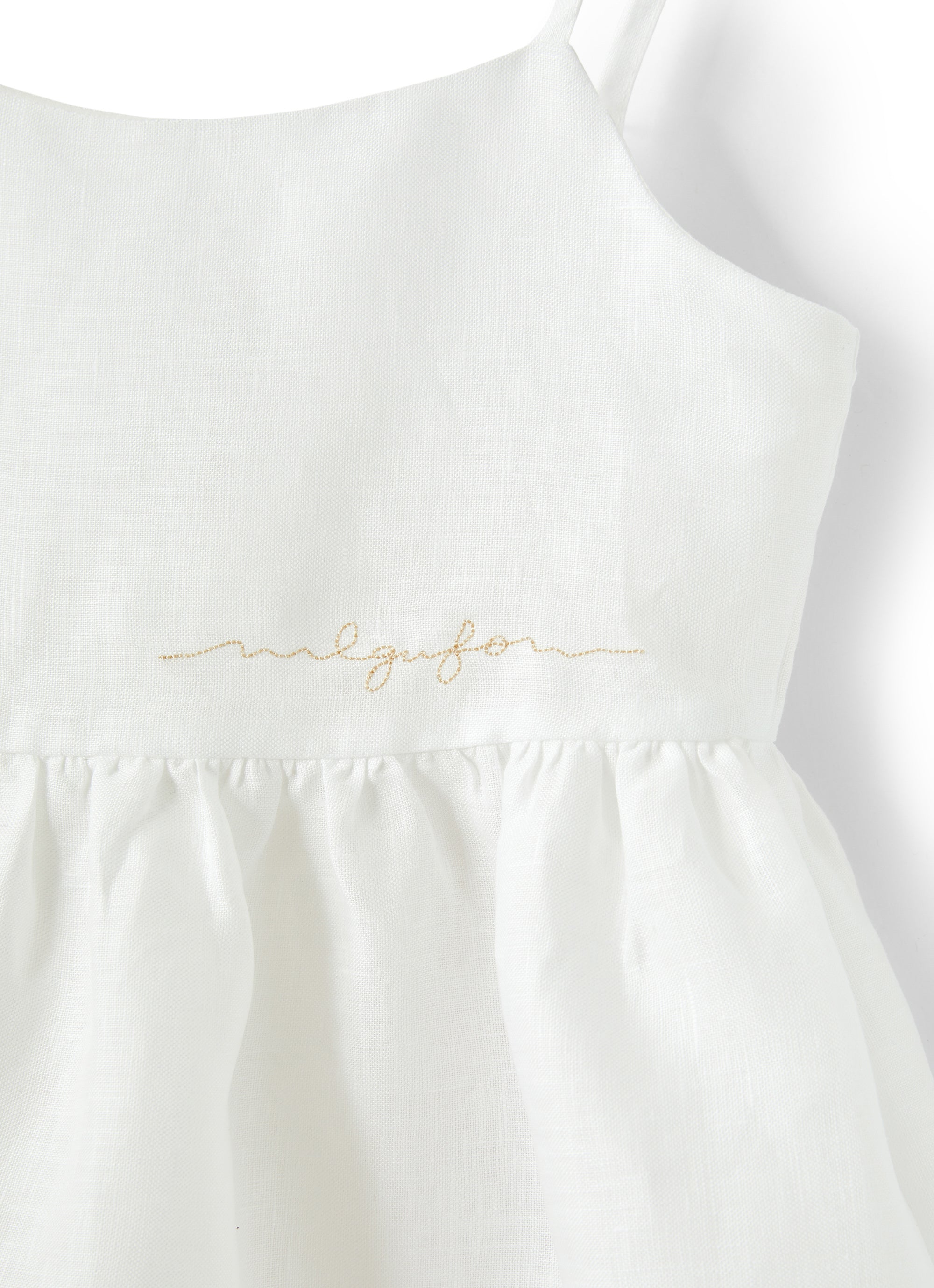 Linen dress with thin straps