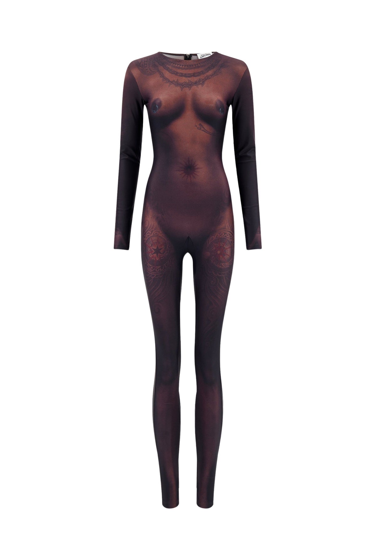Combinaison Tattoo imprimée - Dark Nude