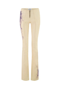 Pantalon Tattoo imprimé en cuir - Nude & Navy