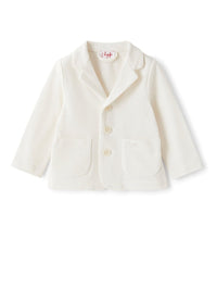 Piqué blazer - Shell White