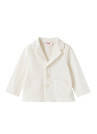 Blazer in piquet bianco