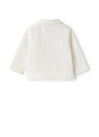 Blazer in piquet bianco
