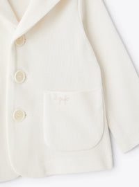 Piqué blazer - Shell White