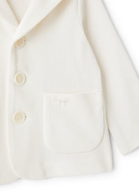 Blazer in piquet bianco