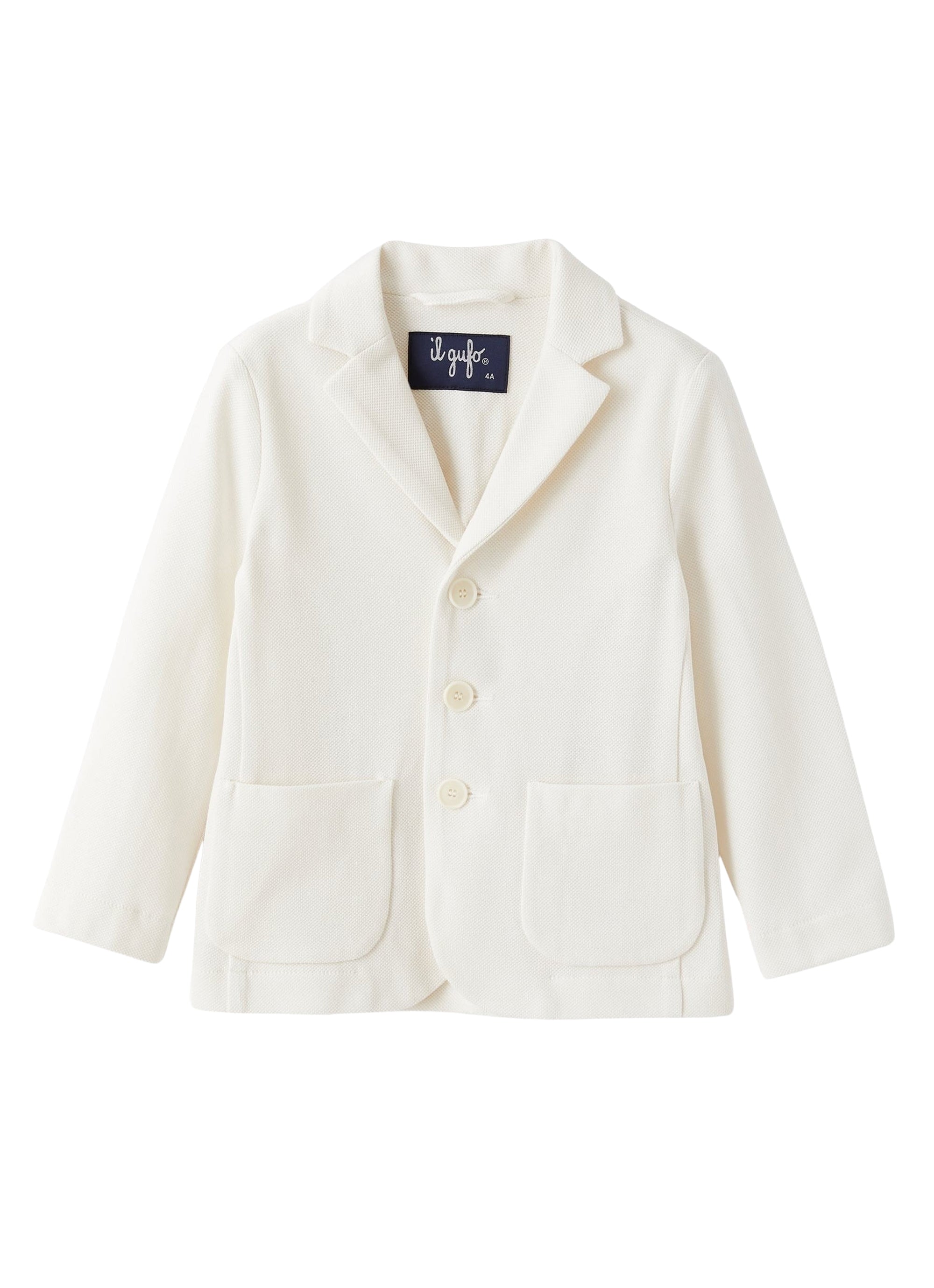 Blazer in cotone piquet
