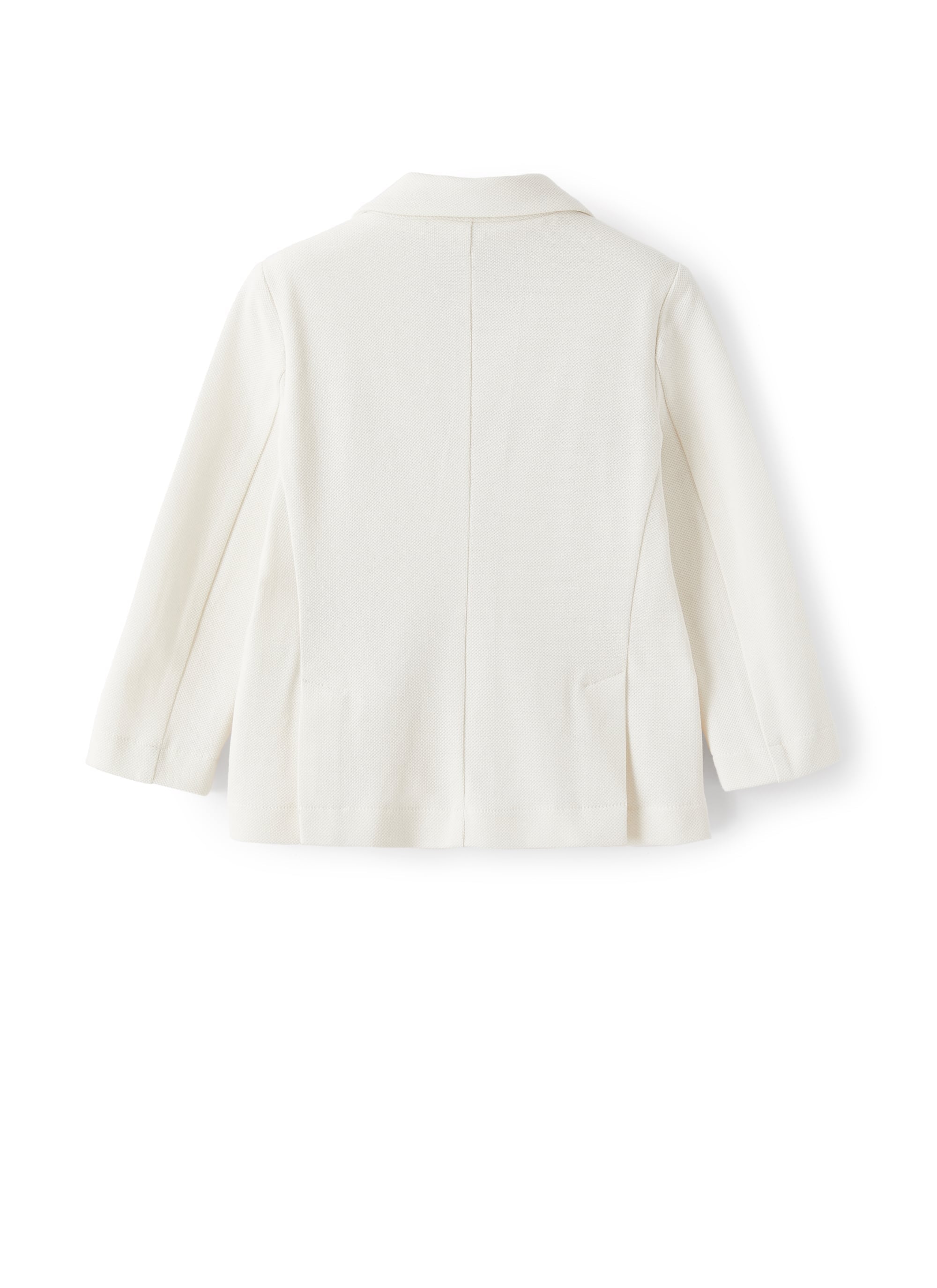 Blazer in cotone piquet