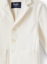 Blazer in cotone piquet