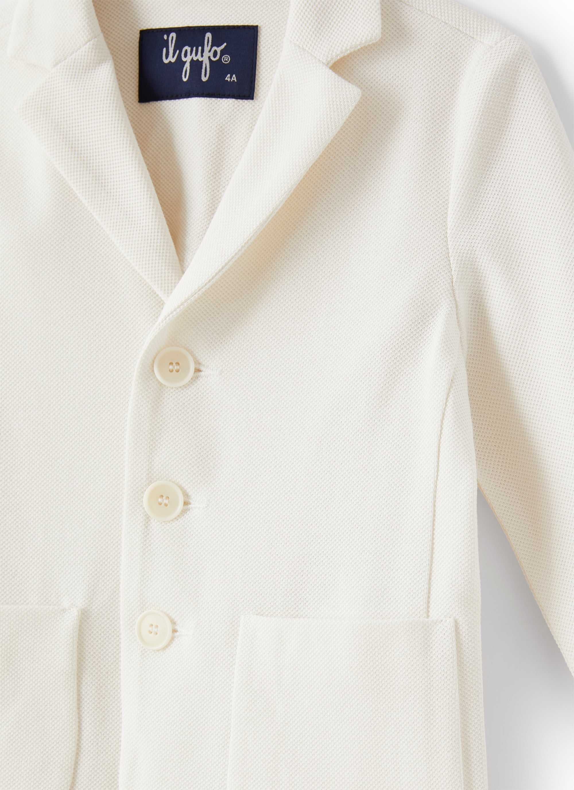 Blazer in cotone piquet