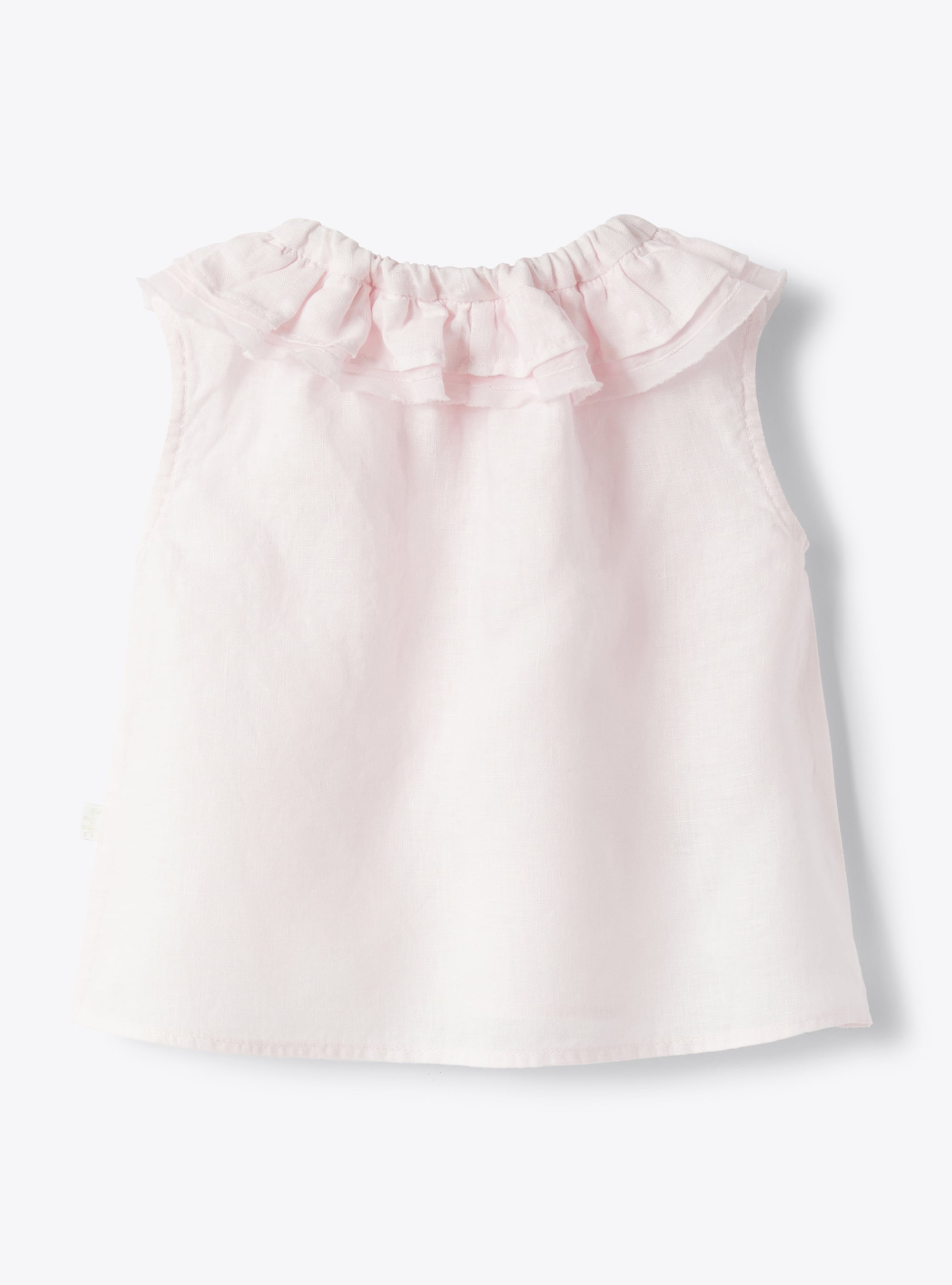 Sleeveless linen top - Pearl Pink