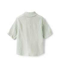 Camicia in tela crepon verde