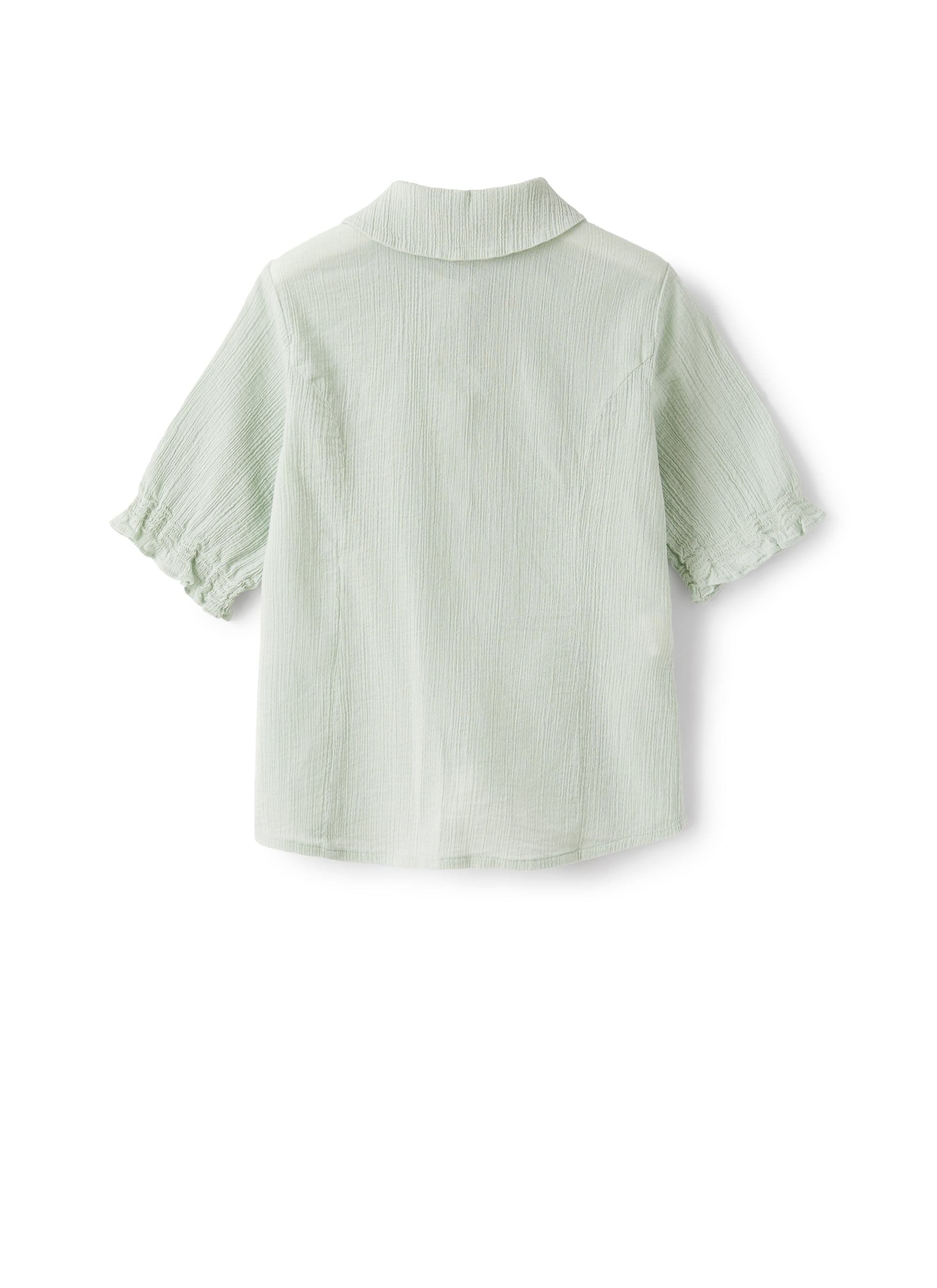 Camicia in tela crepon verde