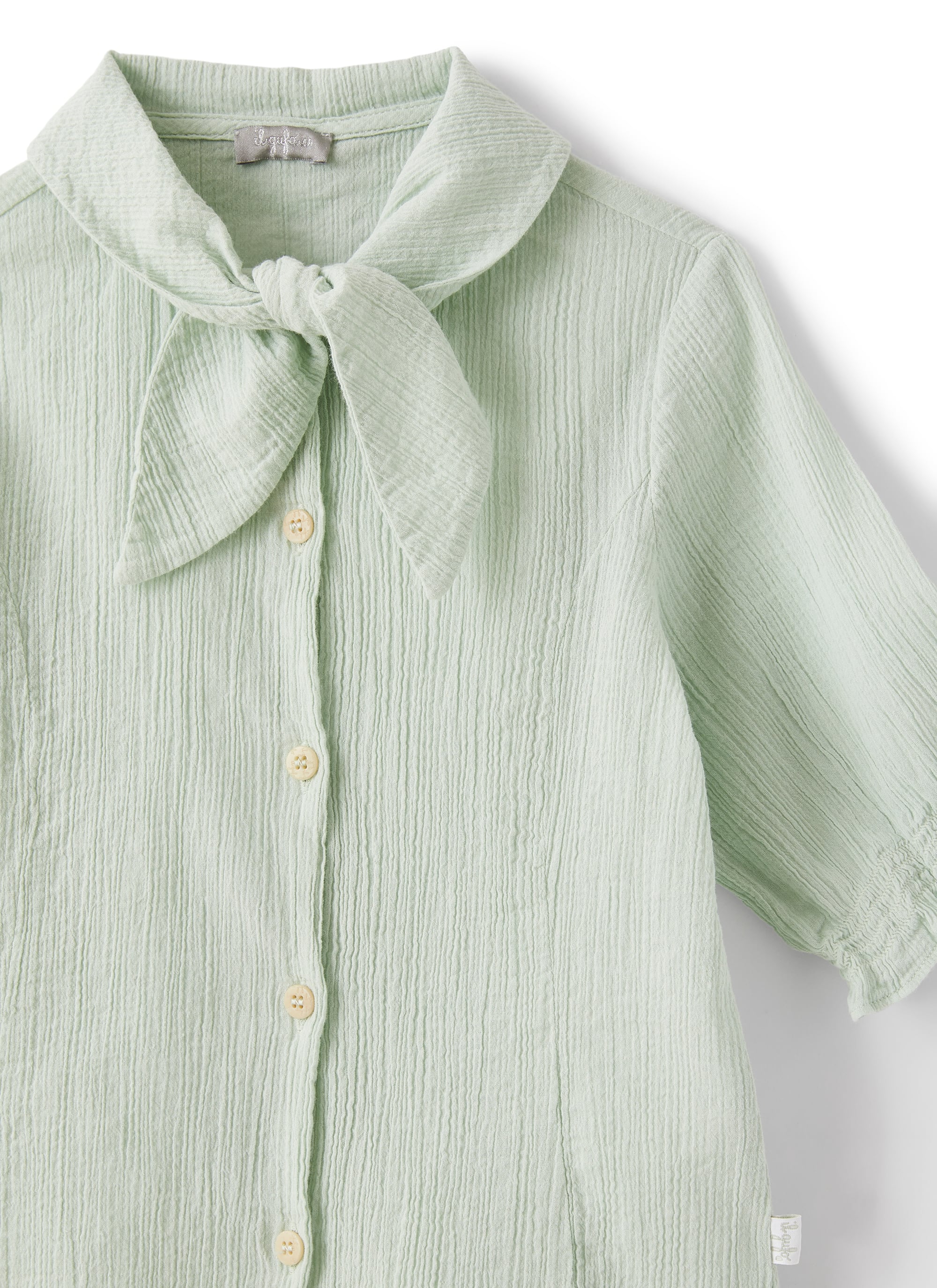 Camicia in tela crepon verde