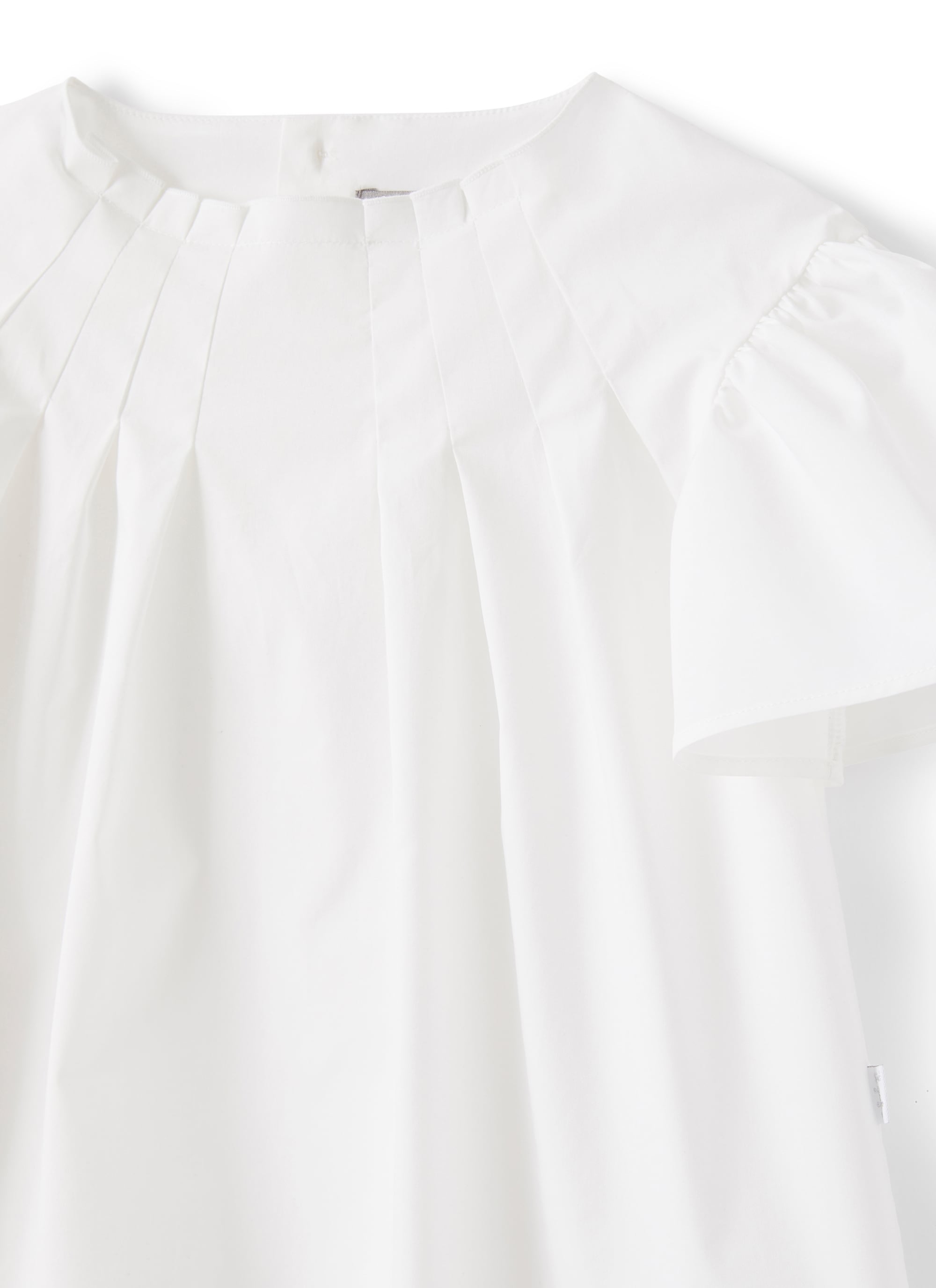 Camicia in raso di cotone bianco