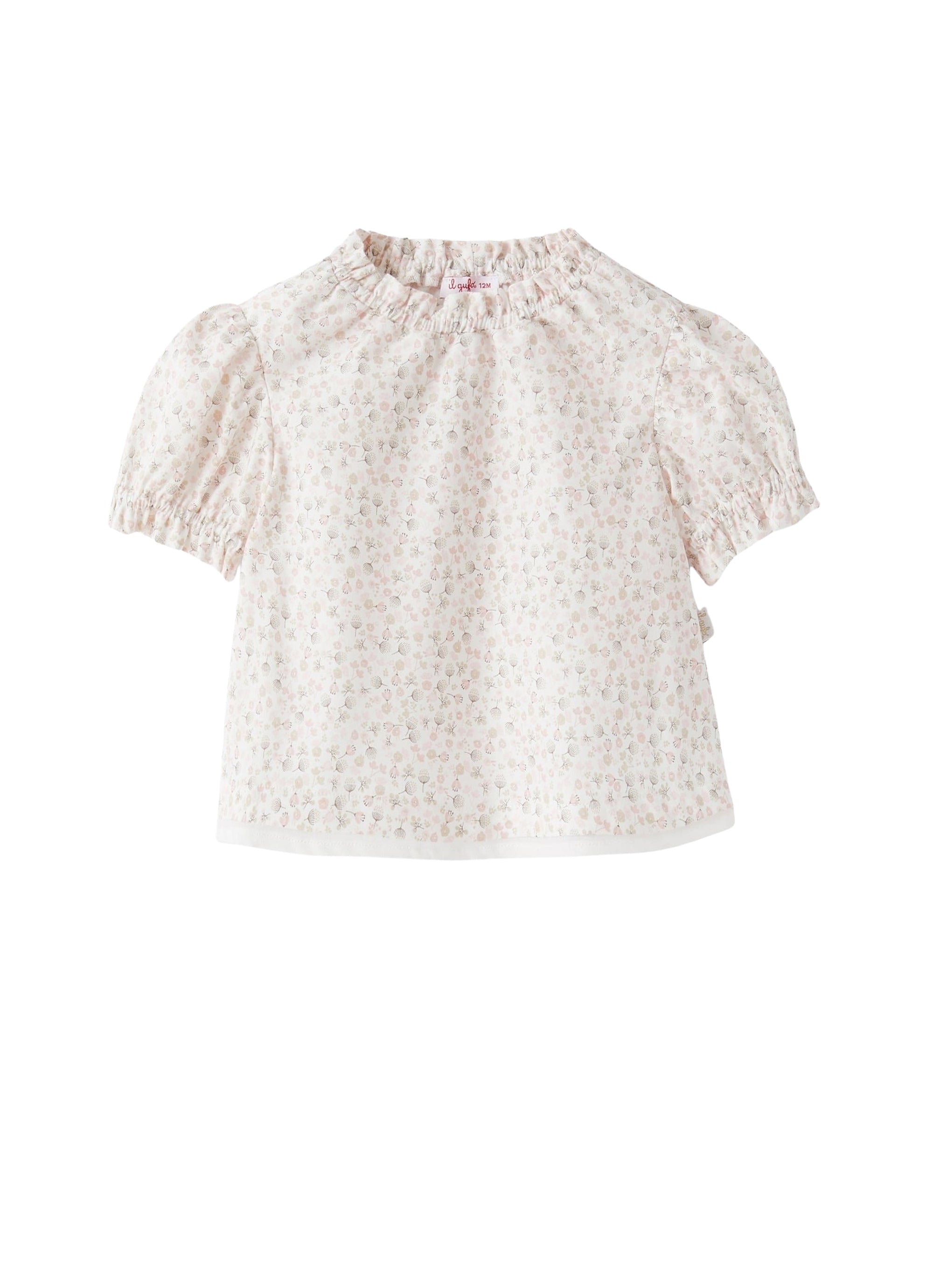 Camicia in cotone organico stampa fiori