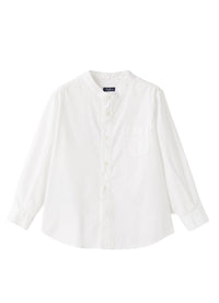 Camicia coreana in popeline bianco