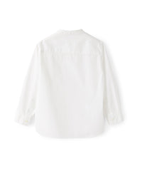 Camicia coreana in popeline bianco