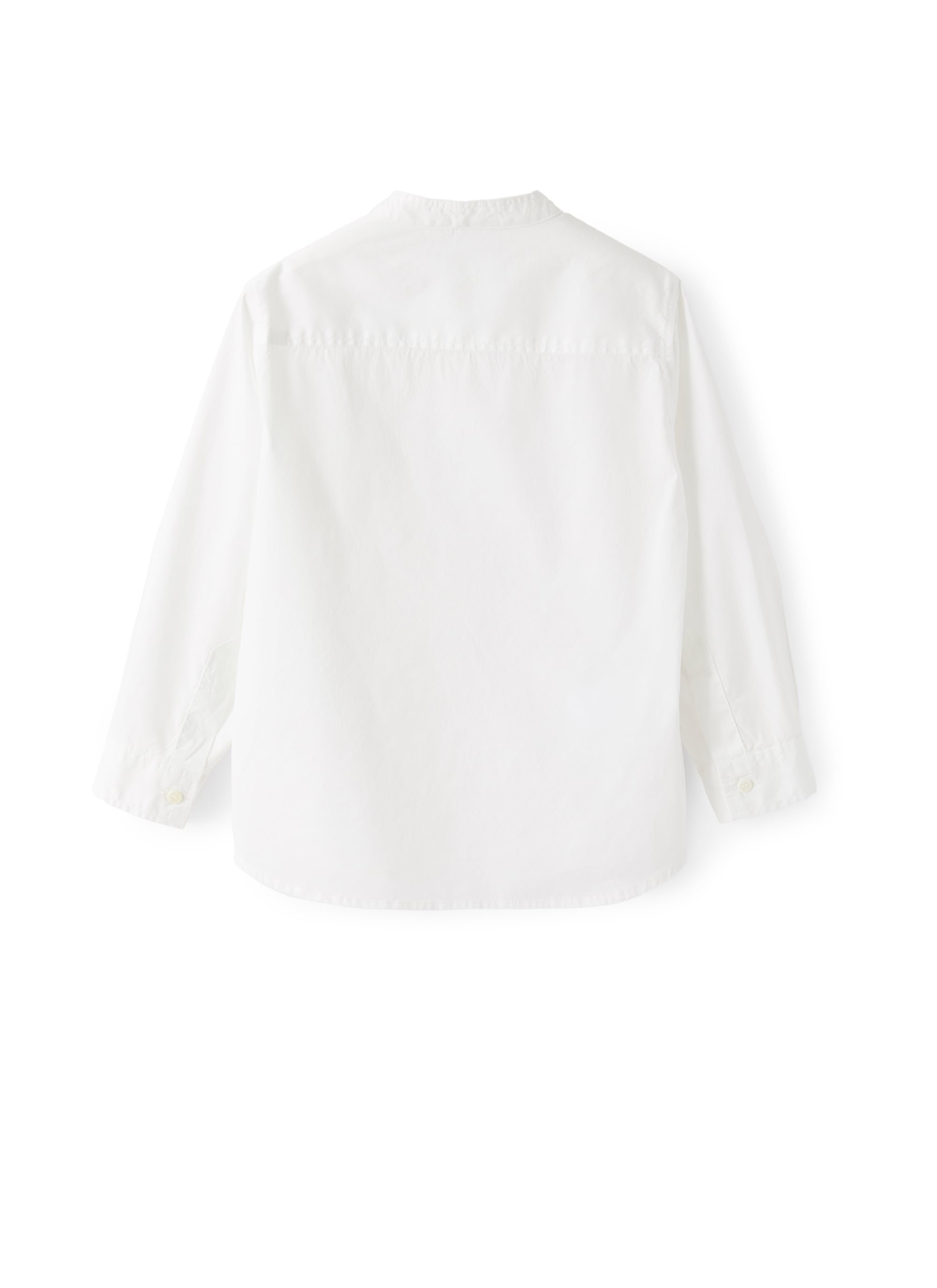 Camicia coreana in popeline bianco