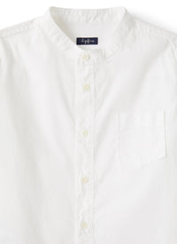 Camicia coreana in popeline bianco
