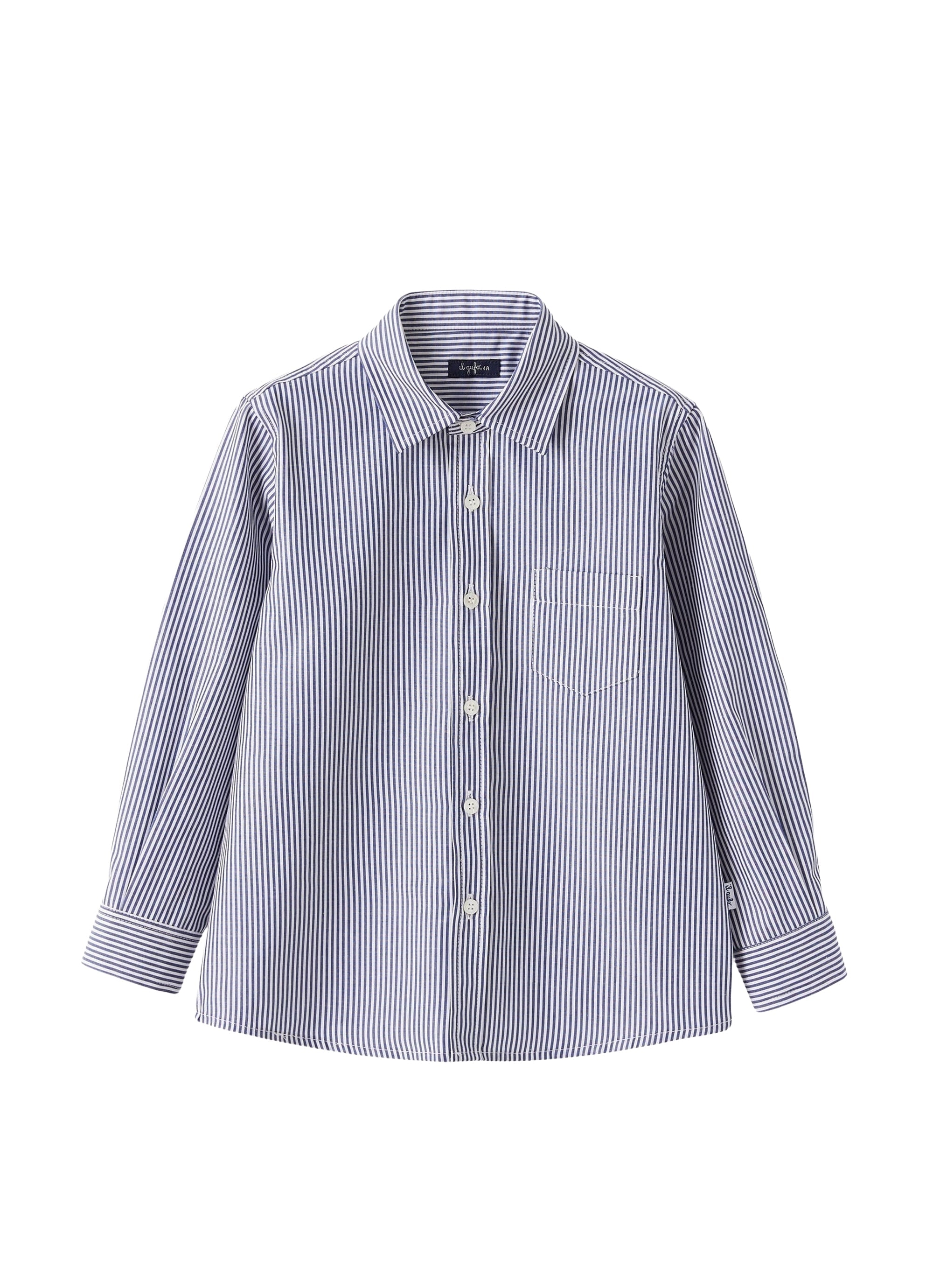 Camicia regular fit a righe blu