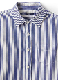 Camicia regular fit a righe blu