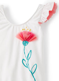 Costume intero con stampa fiore