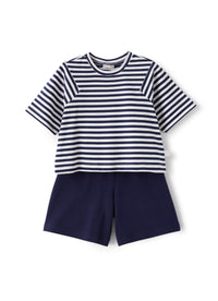 Striped two-piece set - Blue