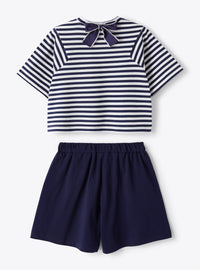 Striped two-piece set - Blue