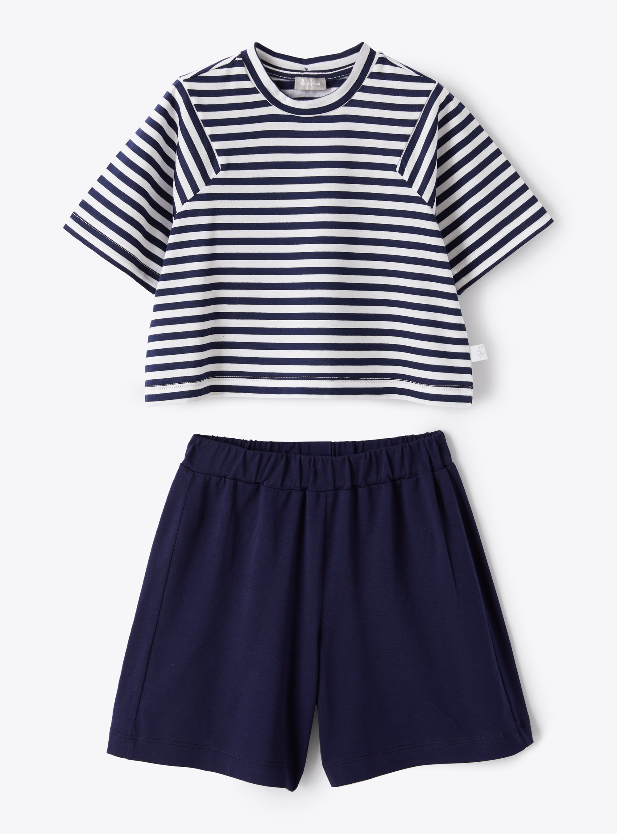 Striped two-piece set - Blue