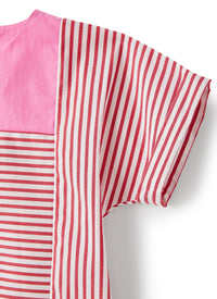 Completo due pezzi in cotone a righe