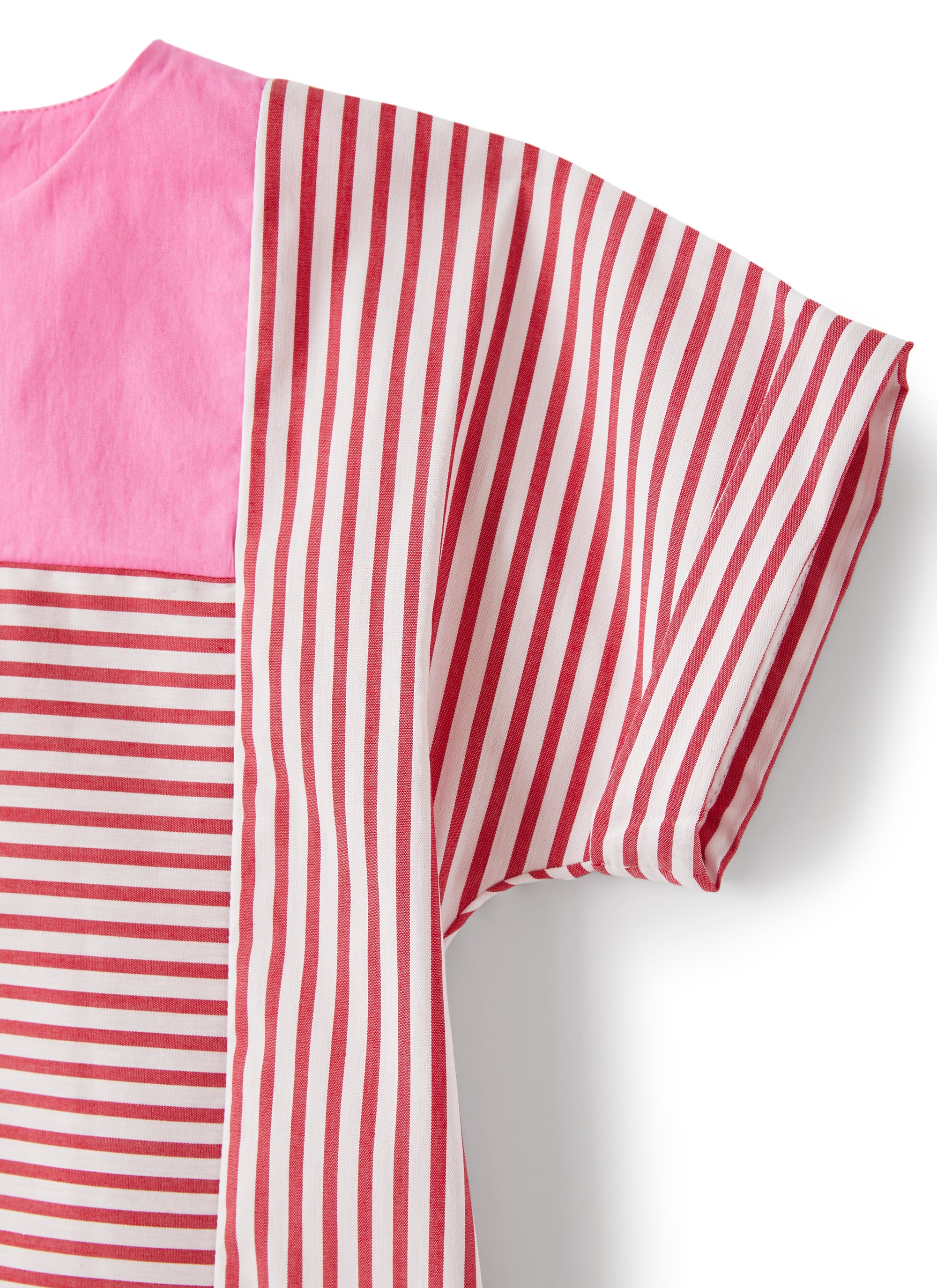 Completo due pezzi in cotone a righe