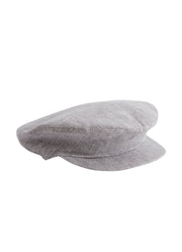Cappello stile coppola in lino grigio