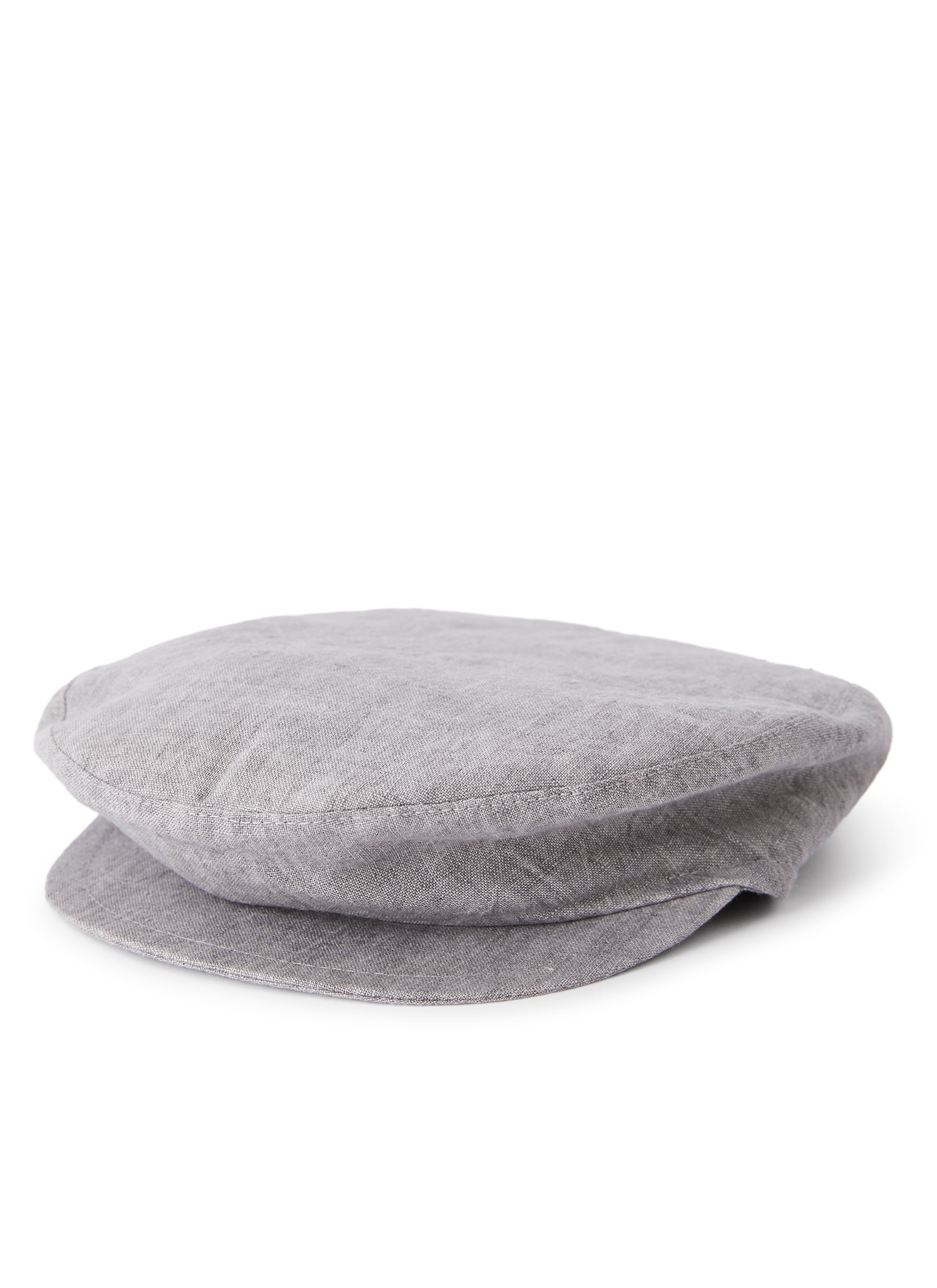Cappello stile coppola in lino grigio