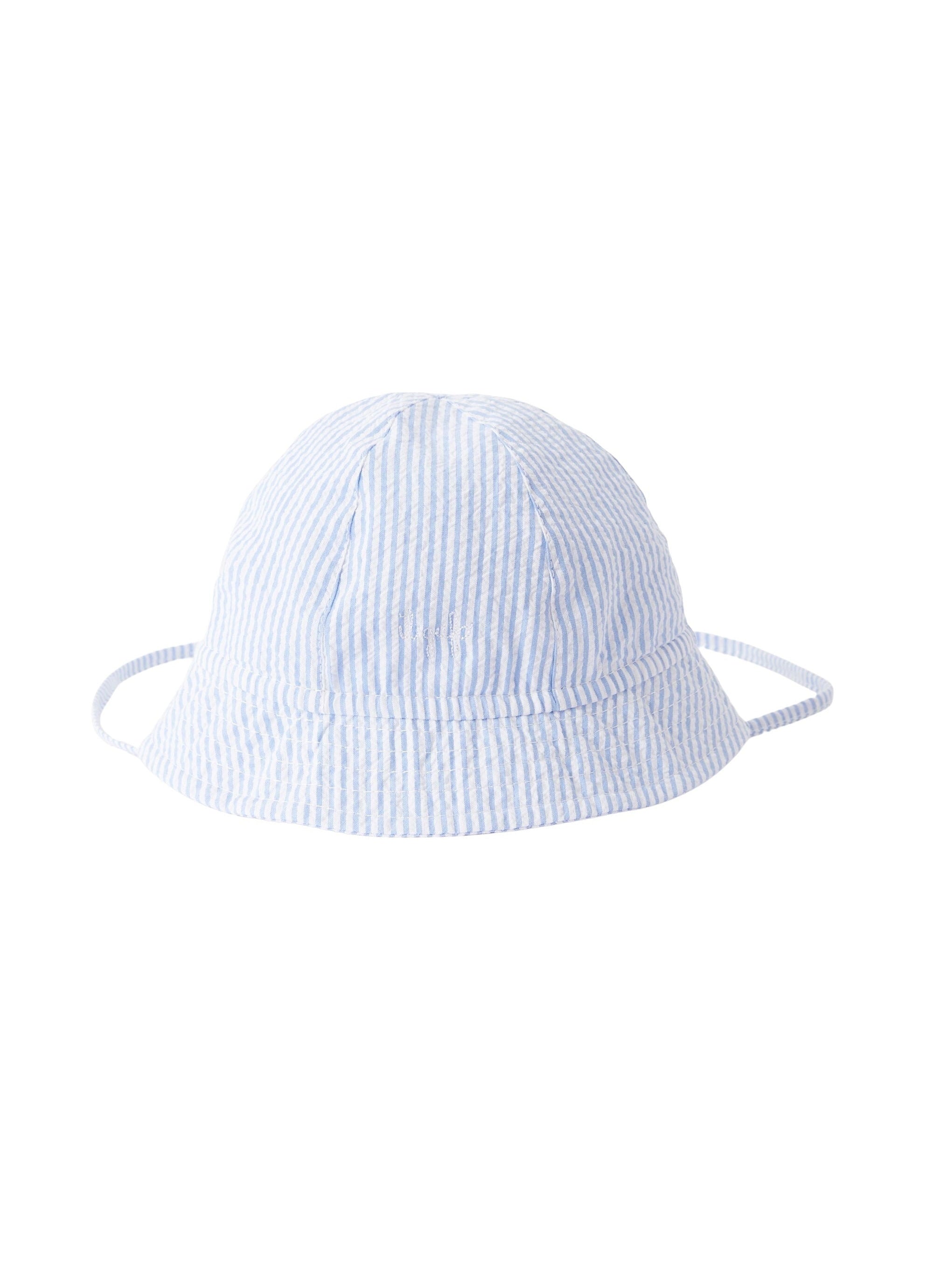 Cappello da neonato in seersucker