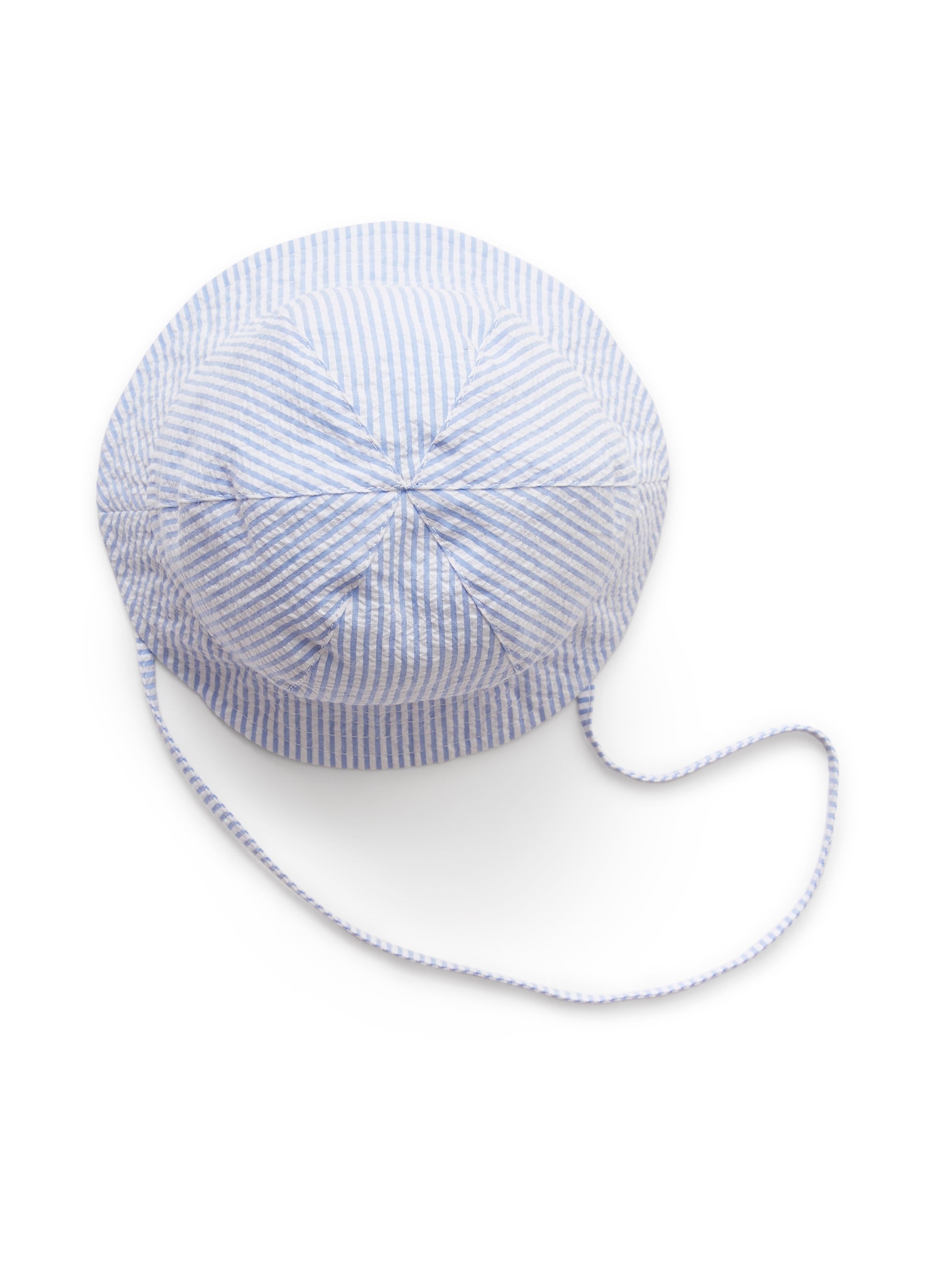 Cappello da neonato in seersucker