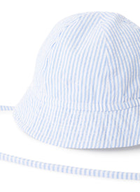 Cappello da neonato in seersucker