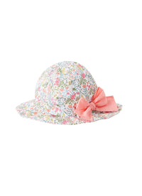 Cappello in cotone con stampa fiori