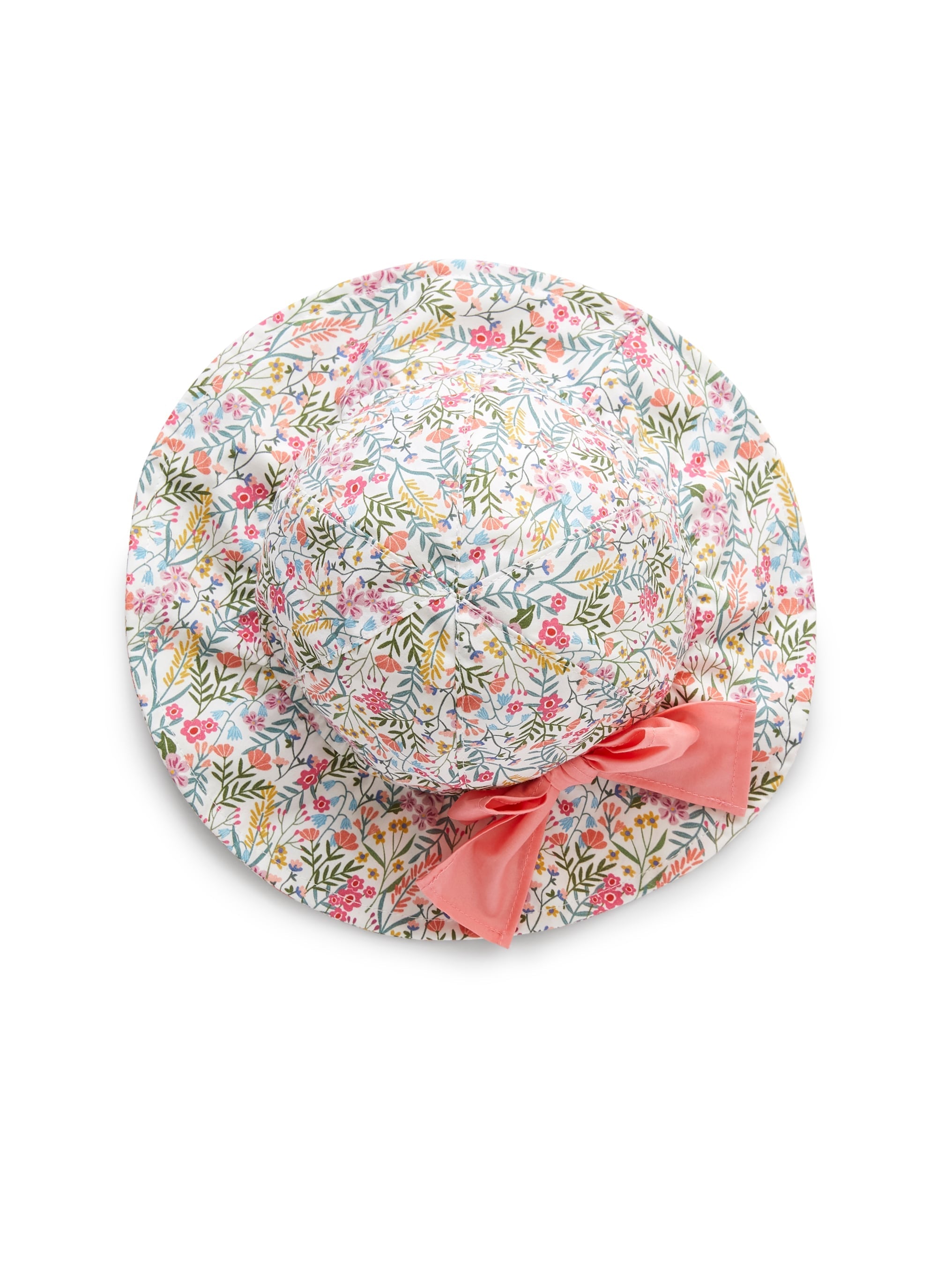 Cappello in cotone con stampa fiori