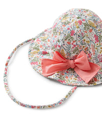 Cappello in cotone con stampa fiori