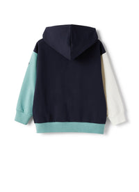 Felpa  color block con zip
