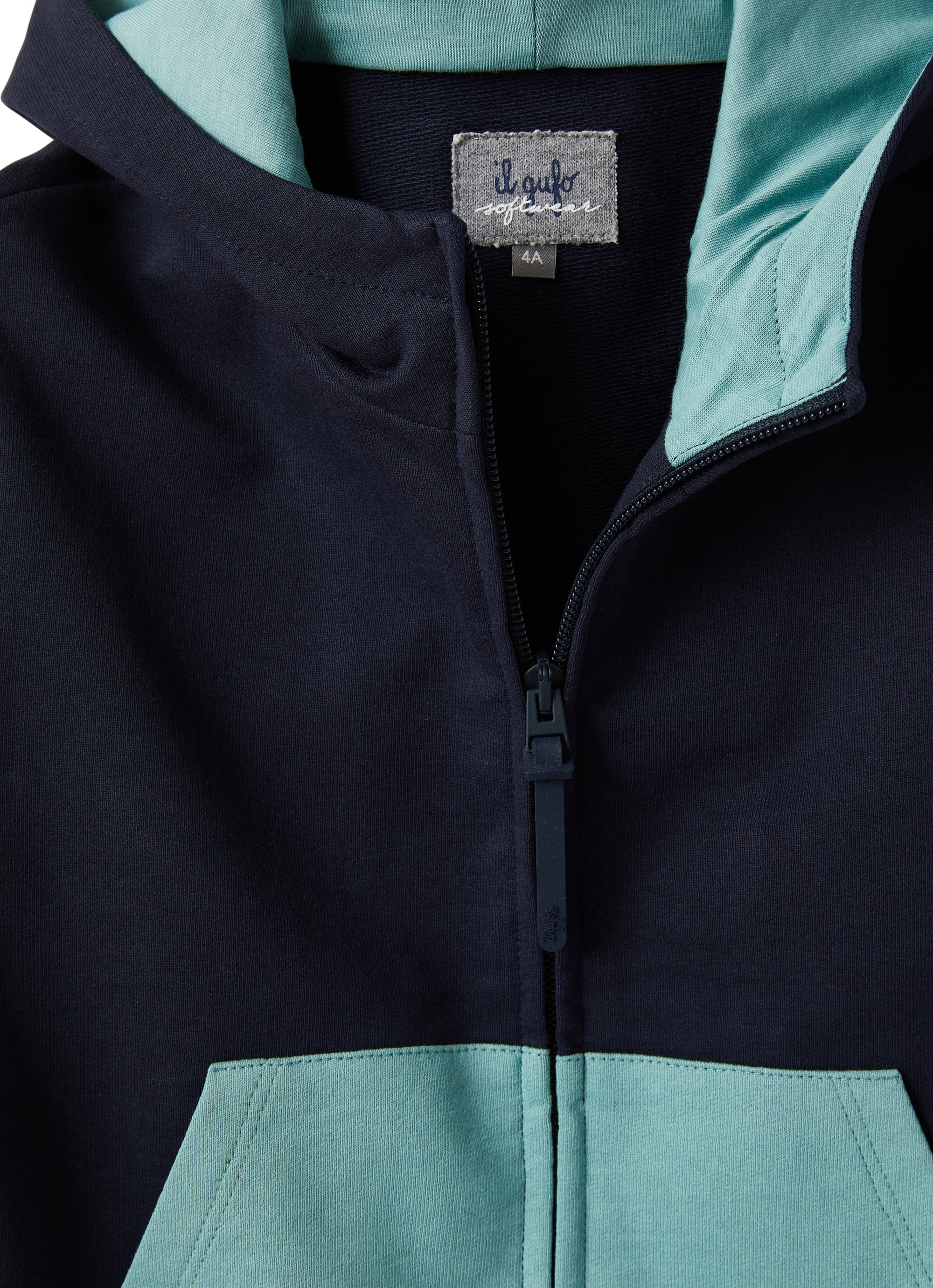 Felpa  color block con zip