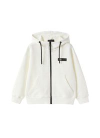 Giacca felpa con zip bianca