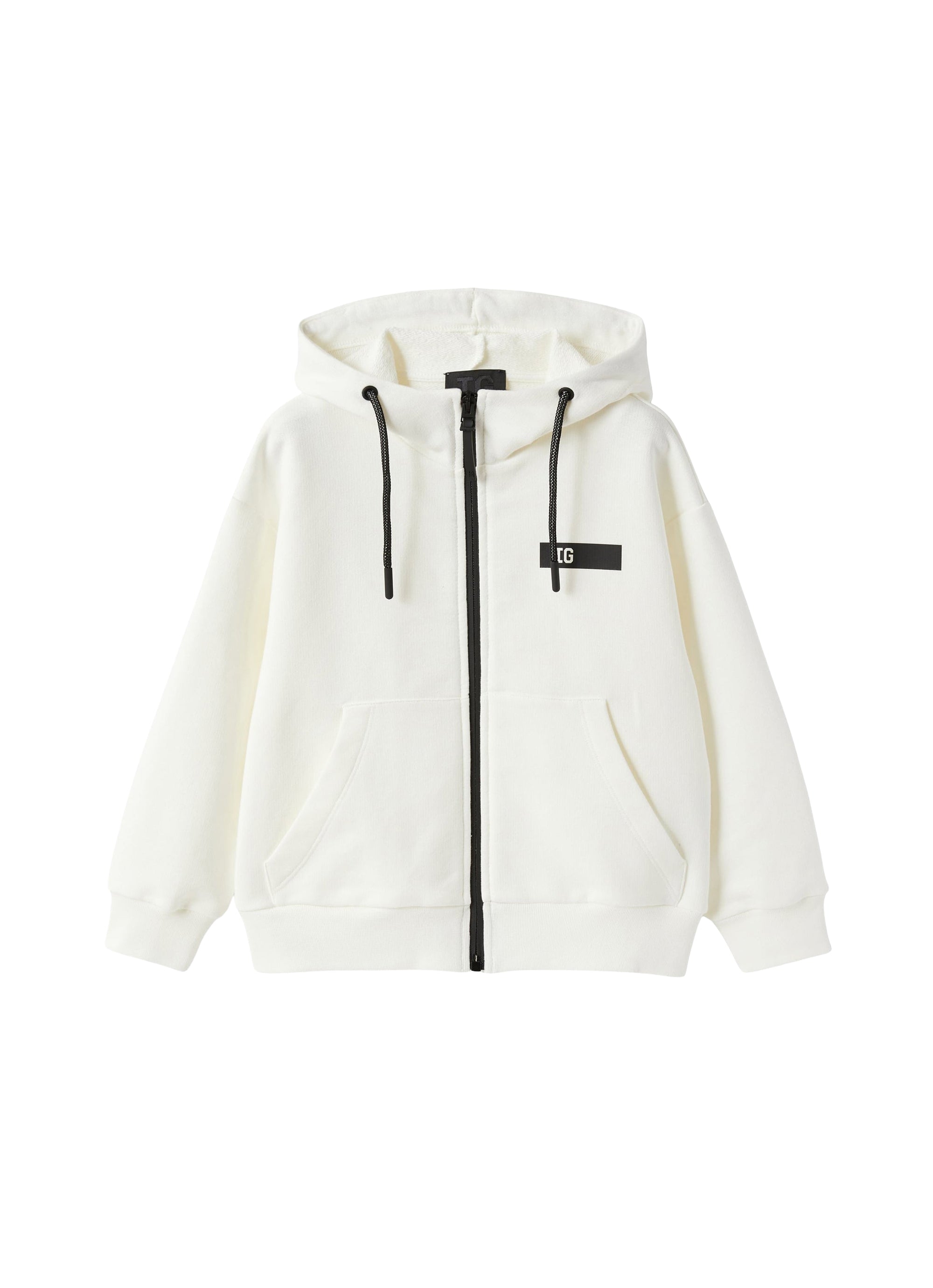 Giacca felpa con zip bianca