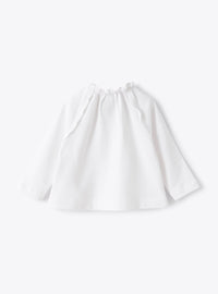 Pleated collar jacket - White