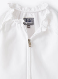 Pleated collar jacket - White