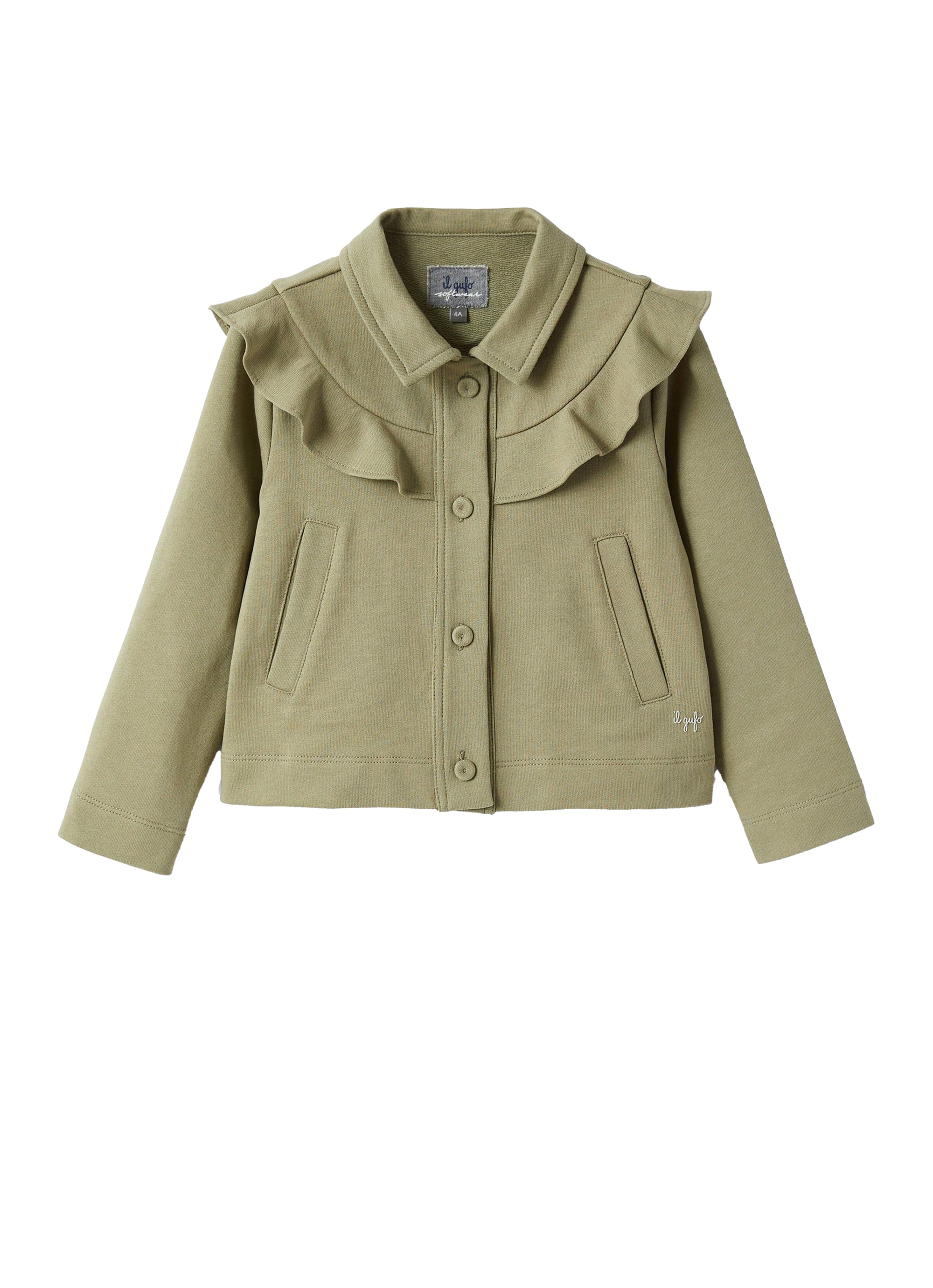 Short fleece jacket - Green Oregano