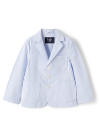 Striped crepe blazer - Light Blue