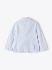 Striped crepe blazer - Light Blue