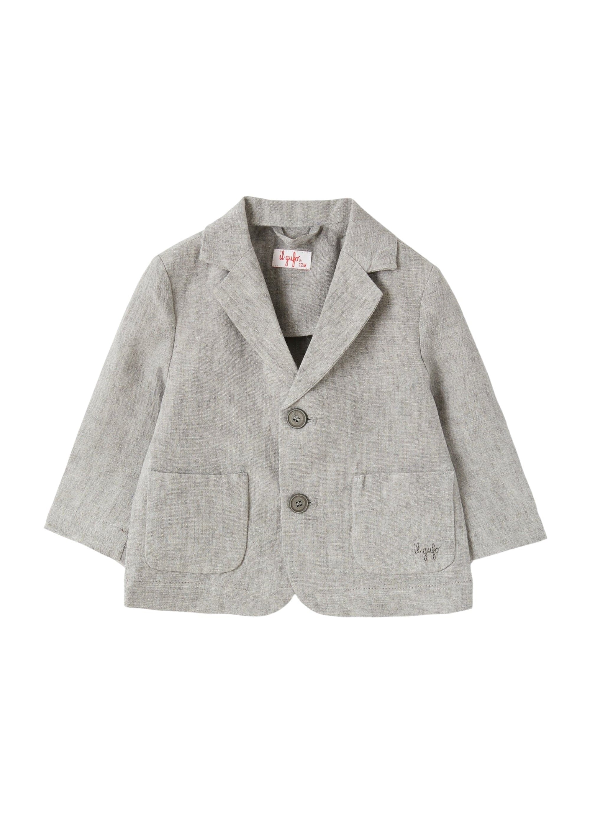 Blazer boutonné en lin - Stone Grey