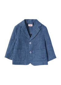 Blazer boutonné en lin - Electric Blue