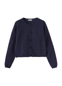 Cardigan in cotone organico blu
